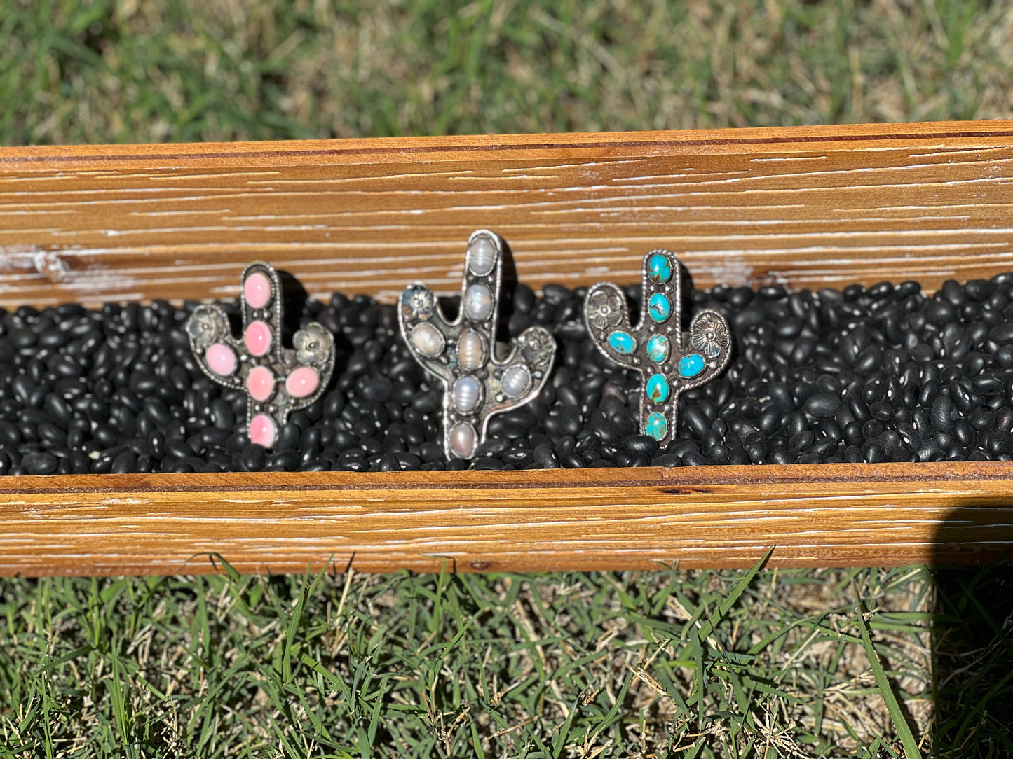 Tibetan Pink Conch Cactus Ring