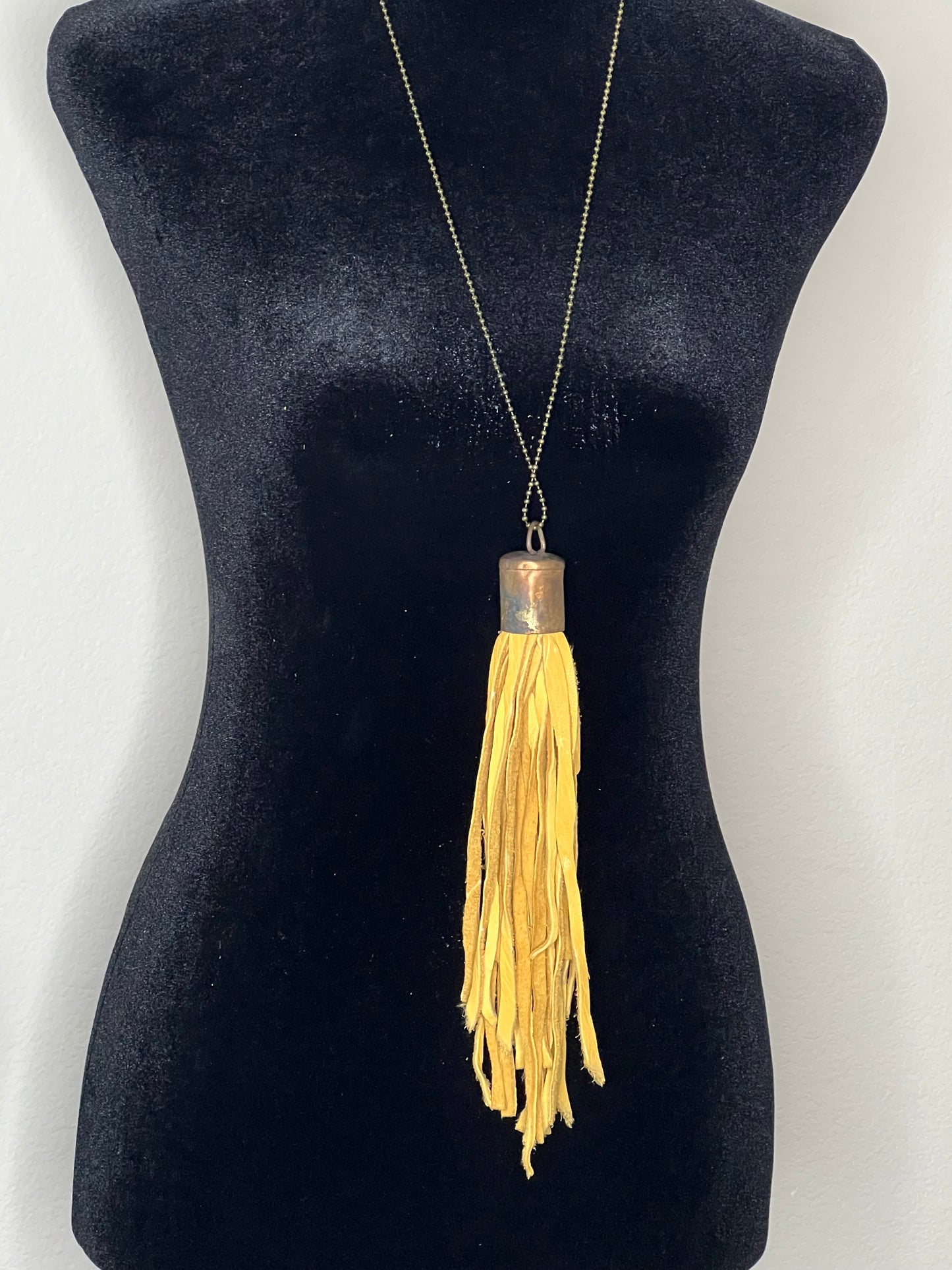 Soft Leather Tassel Necklace