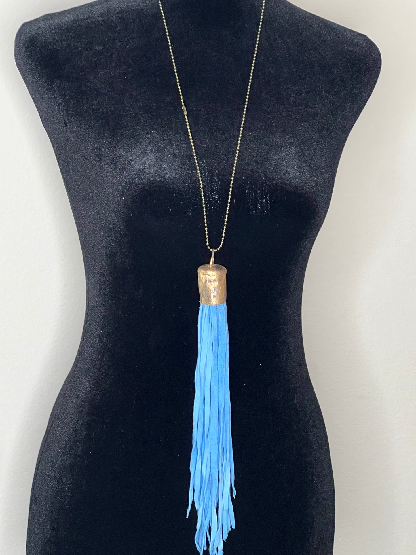 Soft Leather Tassel Necklace