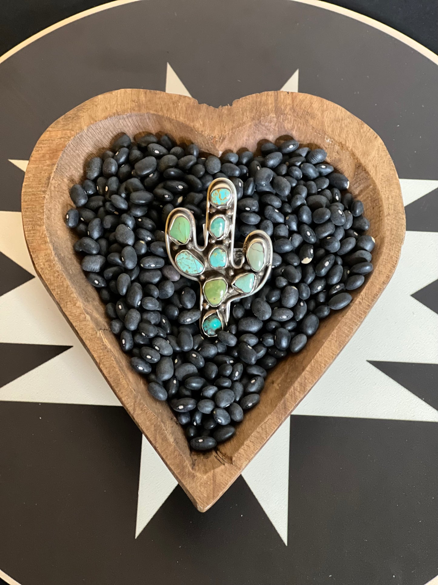 Tibetan Turquoise Cactus Ring