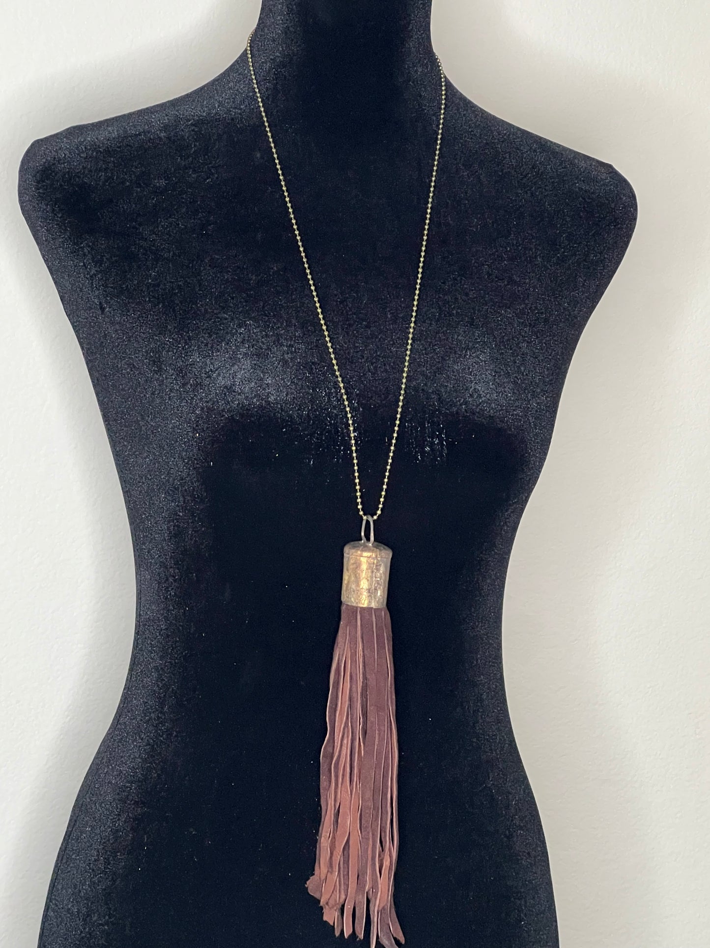 Soft Leather Tassel Necklace