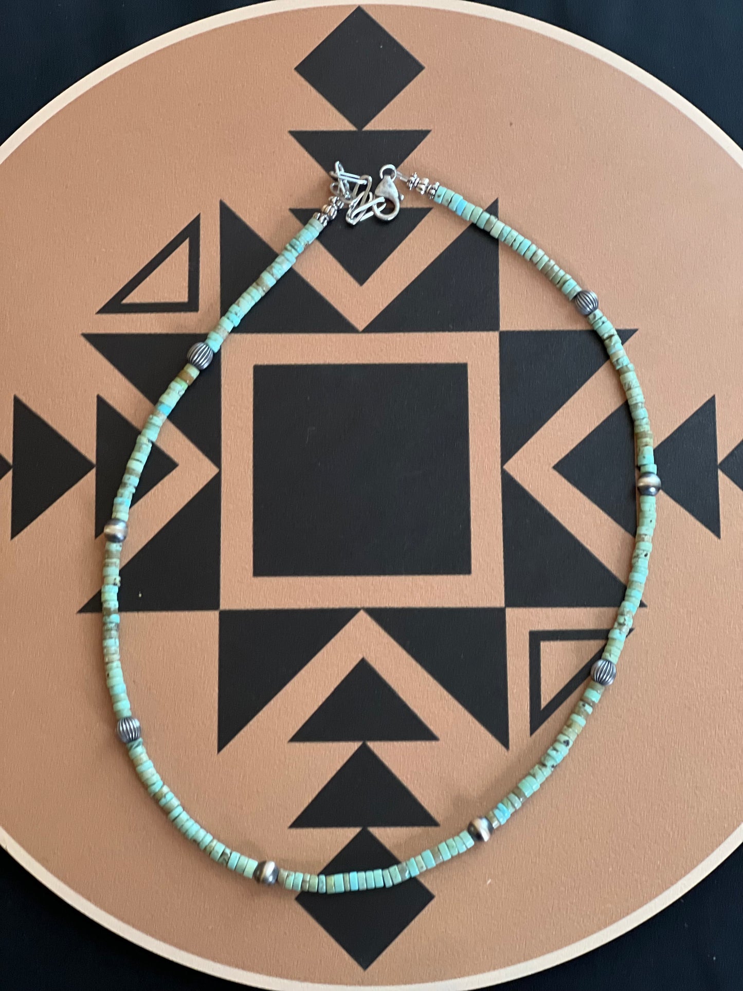 Turquoise Heishi & Navajo Pearl Necklace