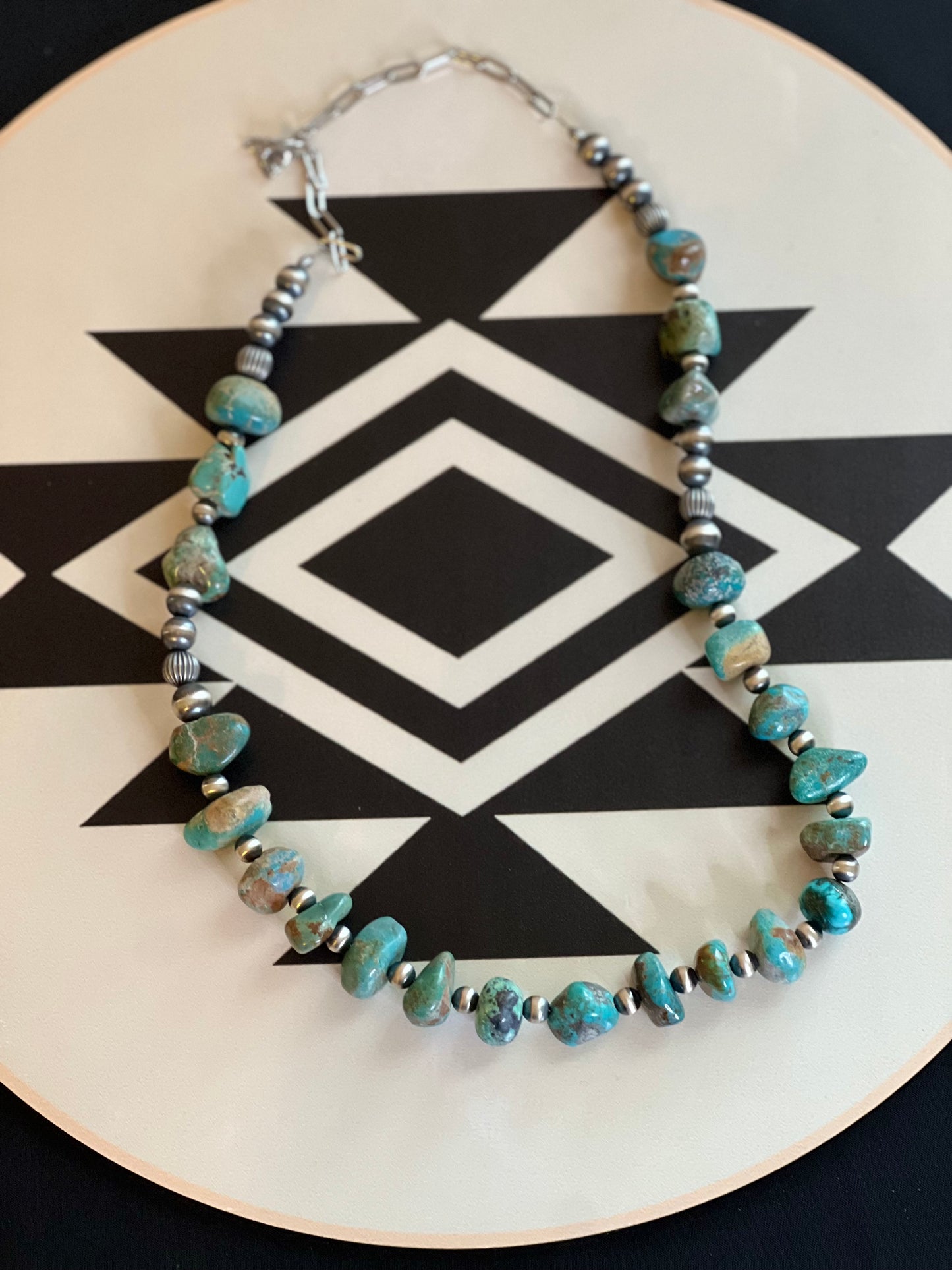 “Dutton” - Turquoise & Navajo Pearl Necklace