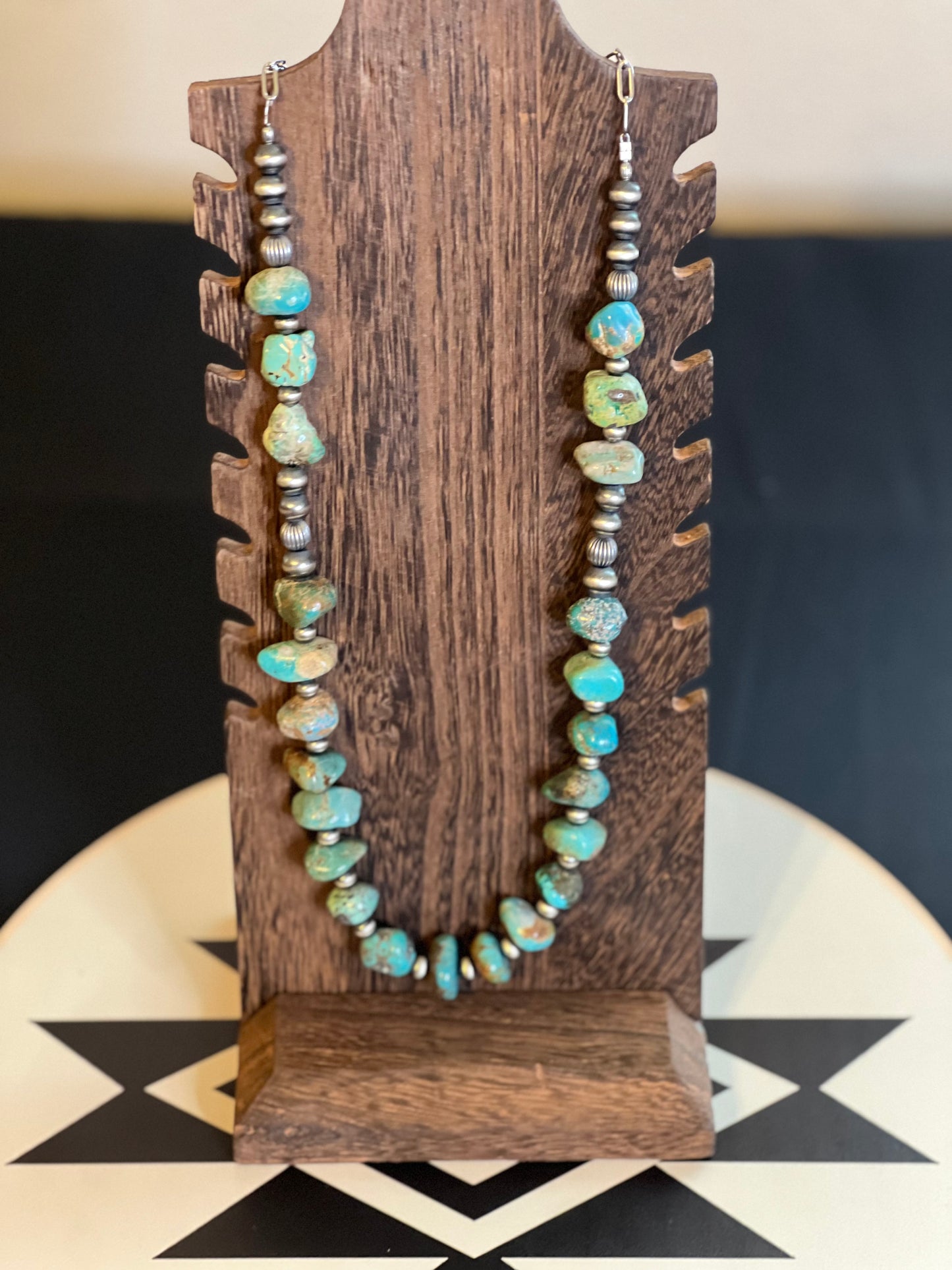 “Dutton” - Turquoise & Navajo Pearl Necklace