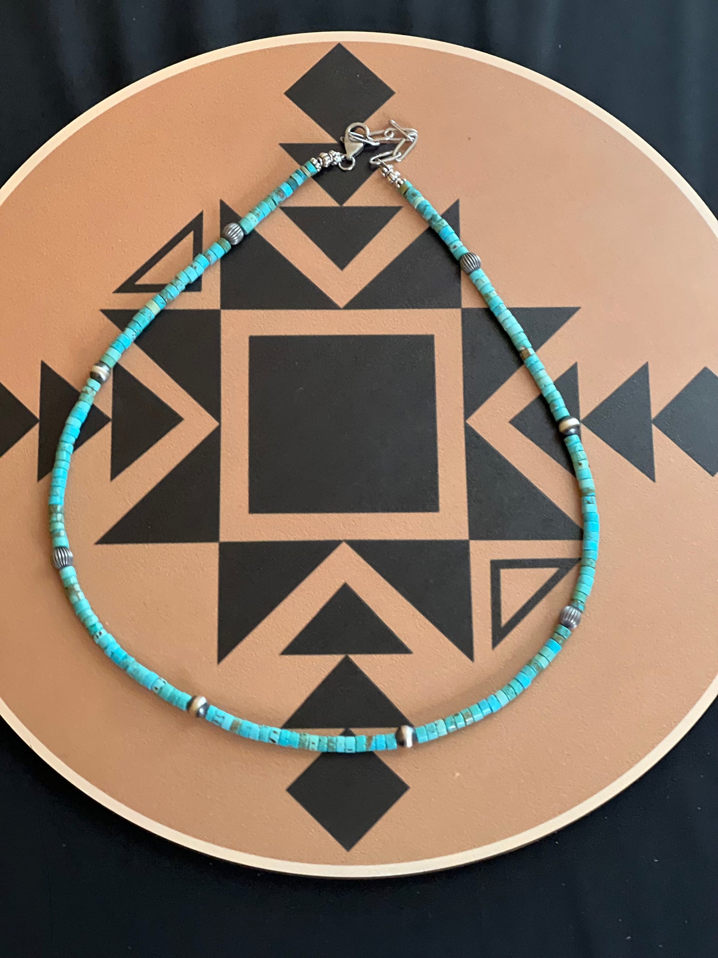 Turquoise Heishi & Navajo Pearl Necklace