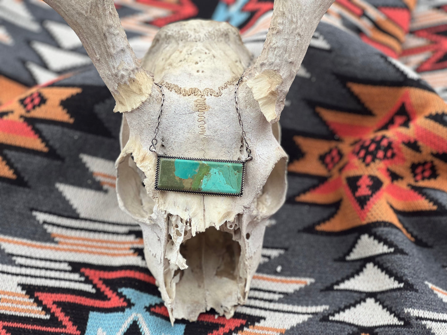 TIA LONG | Navajo Jumbo Kingman Bar Necklace