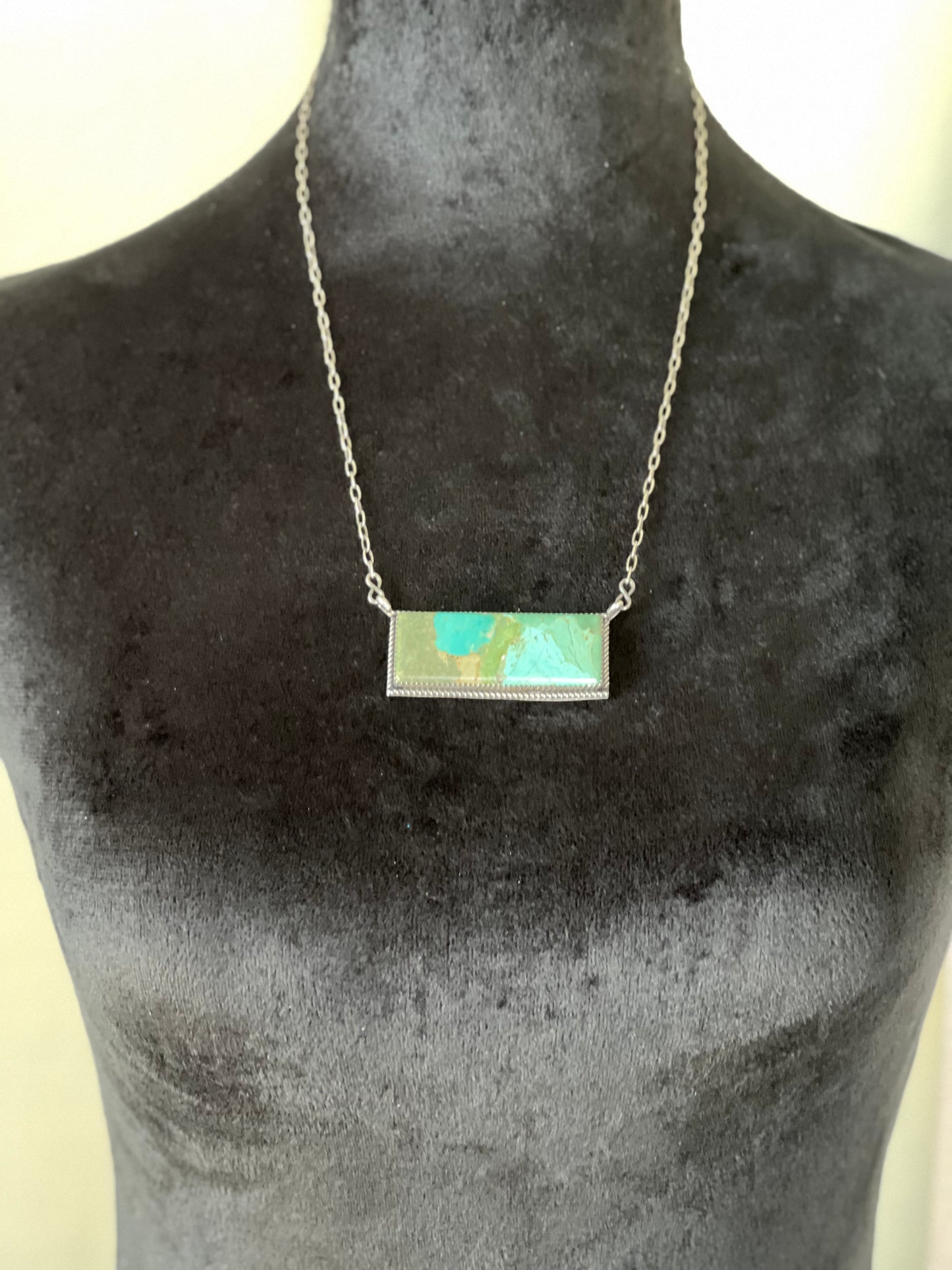 TIA LONG | Navajo Jumbo Kingman Bar Necklace