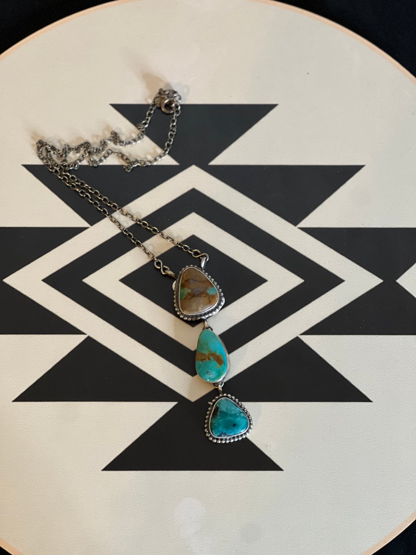 LORENZO JUAN | HANDCRAFTED NAVAJO Turquoise Lariat Necklace