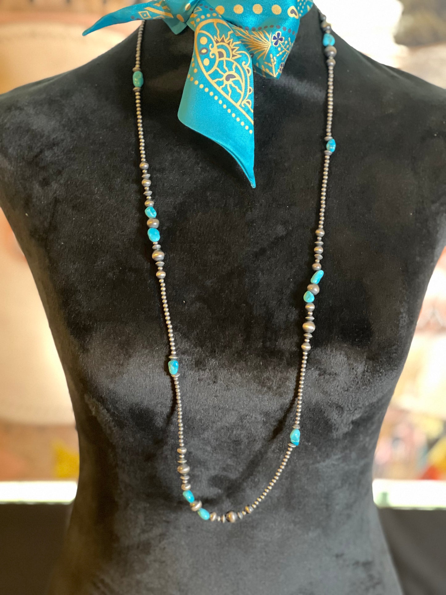 Navajo Pearl & Turquoise Necklace