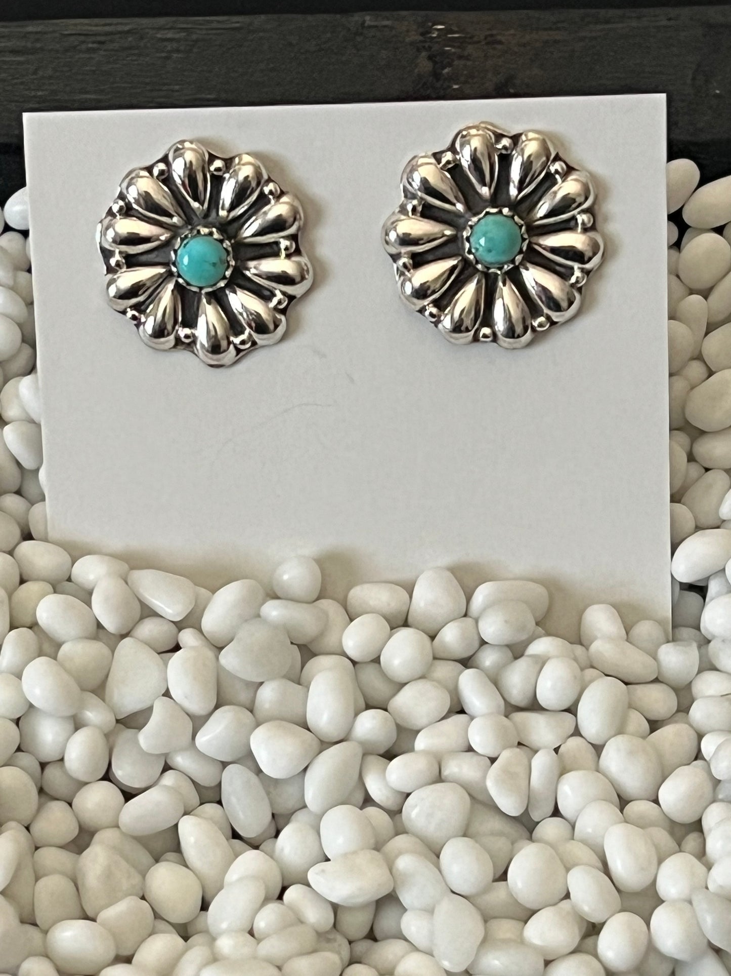 Kingman Concho Post Earrings