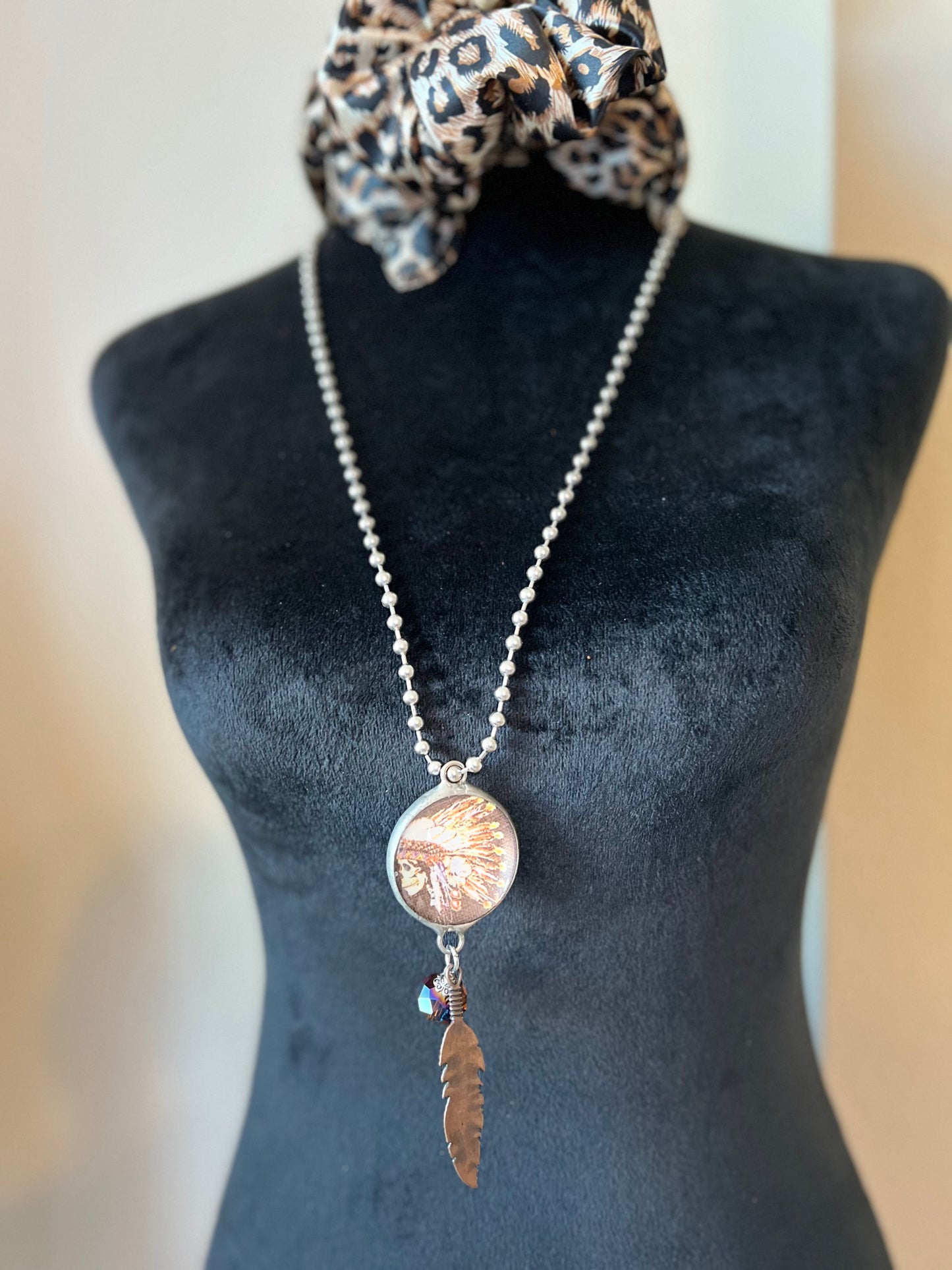 Chief Warrior Charm Necklace