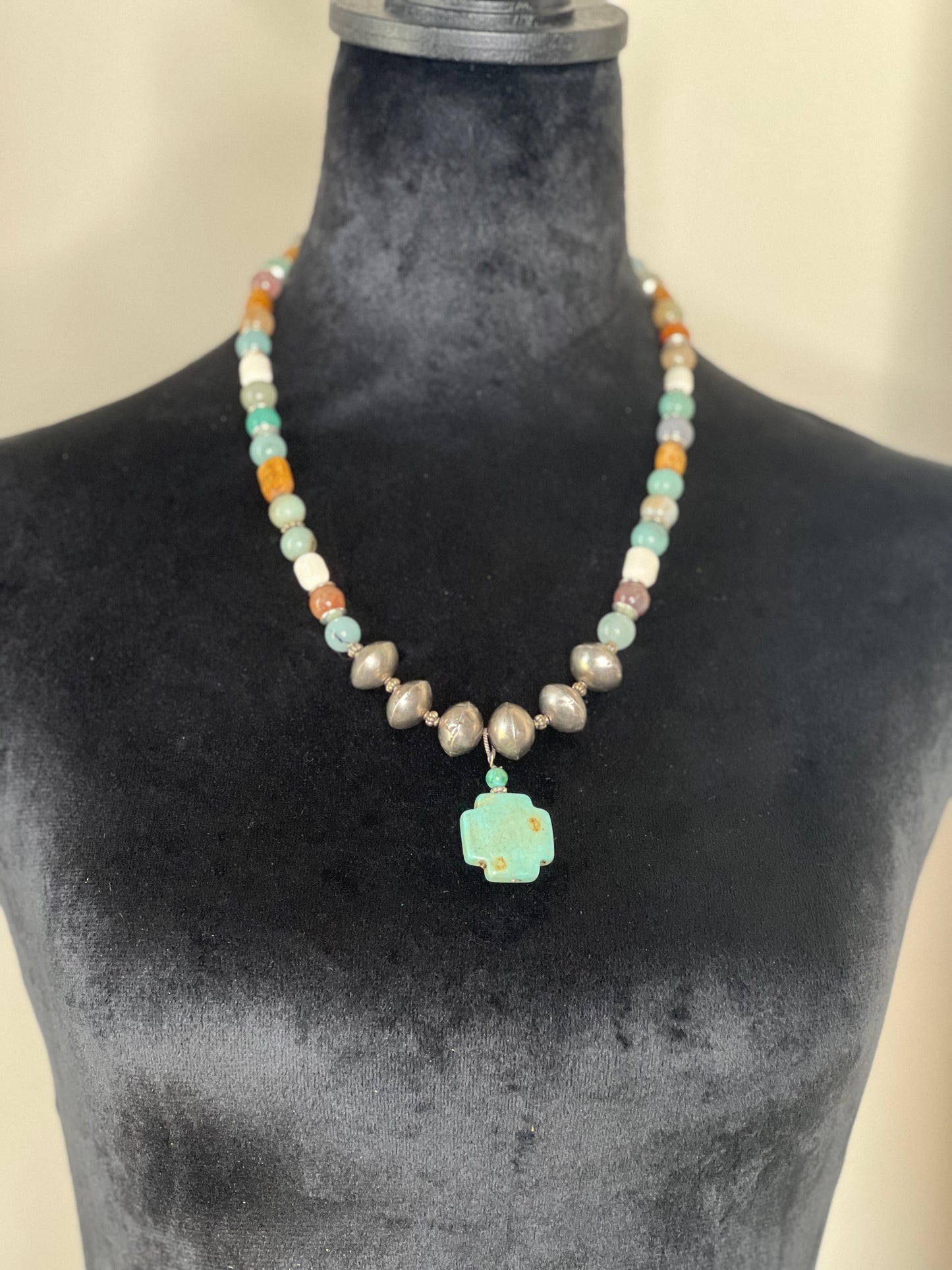 "Anna" - Multi Colored Gem Stone Necklace