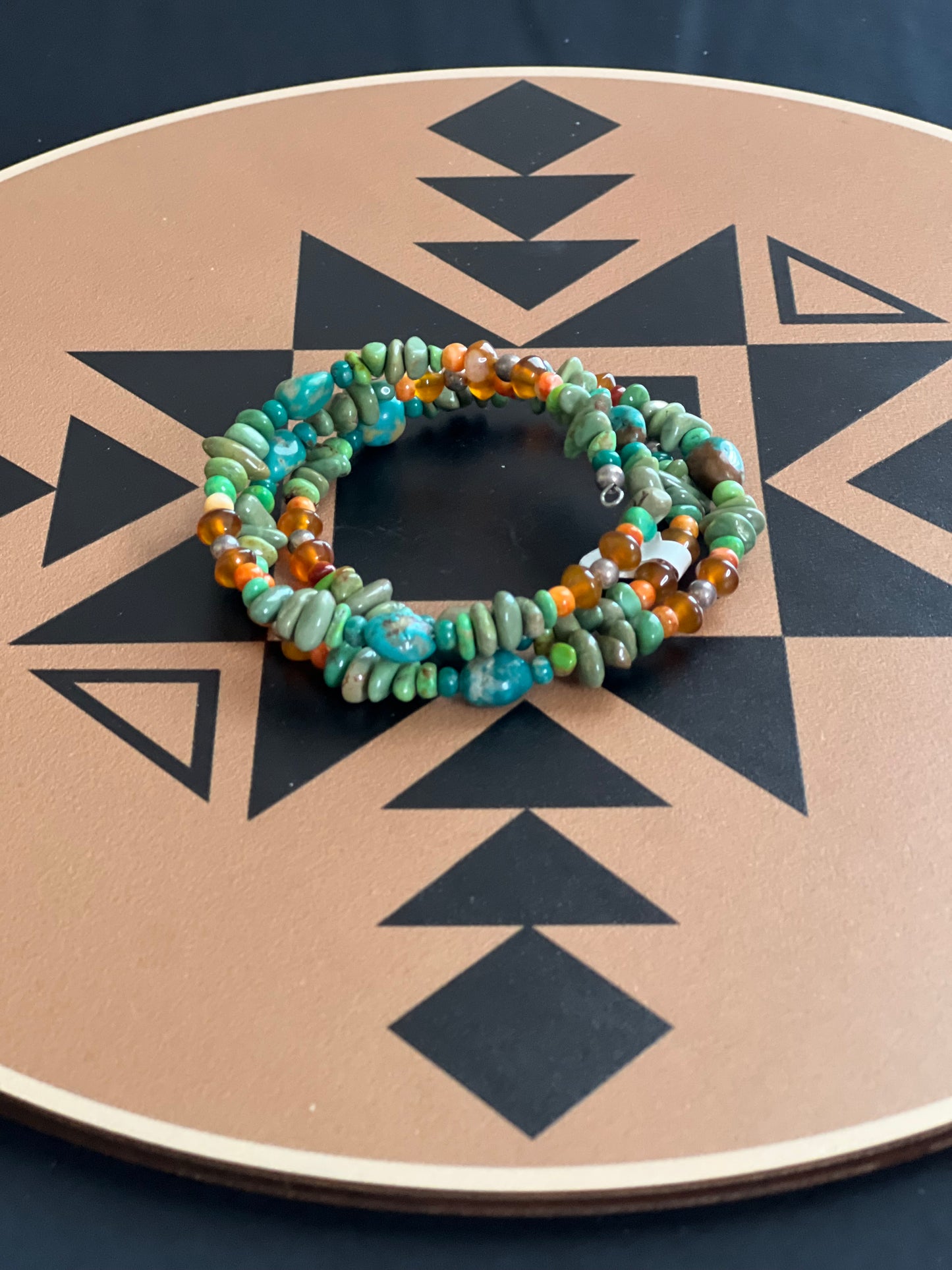 Kingman & Amber Wrap Bracelet