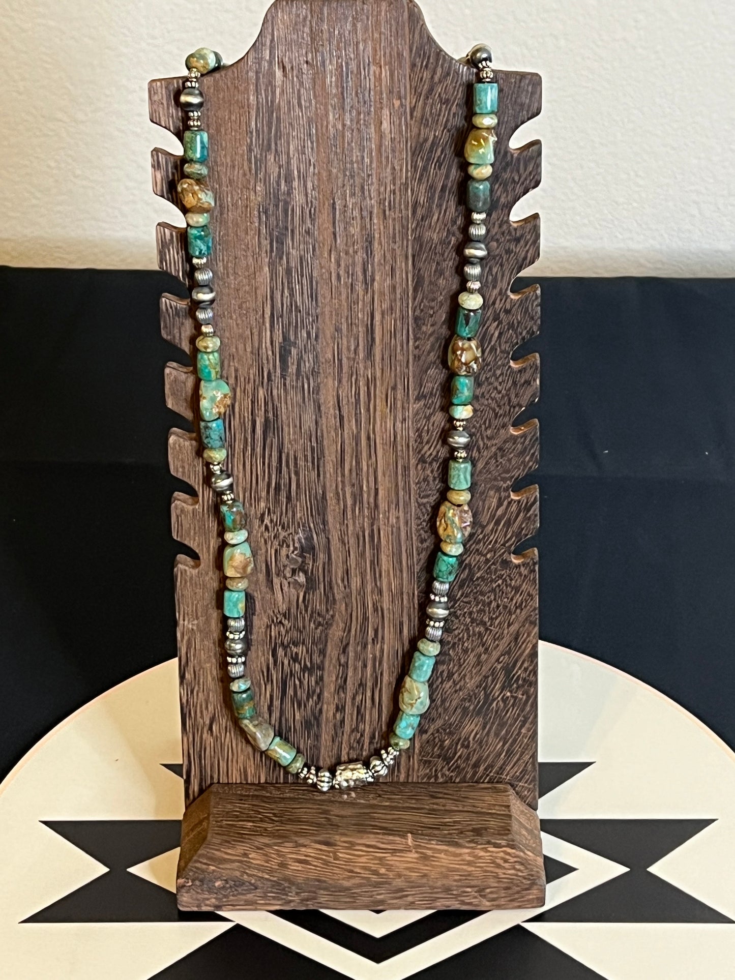 “Maverick” - Turquoise & Leather Necklace