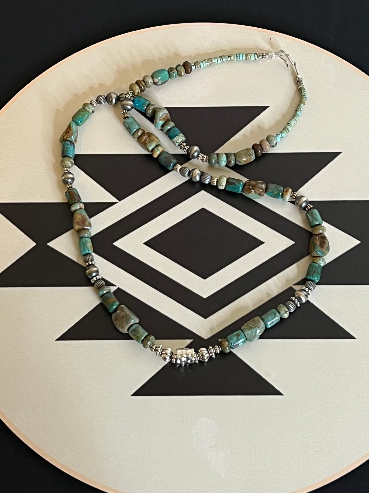 “Maverick” - Turquoise & Leather Necklace