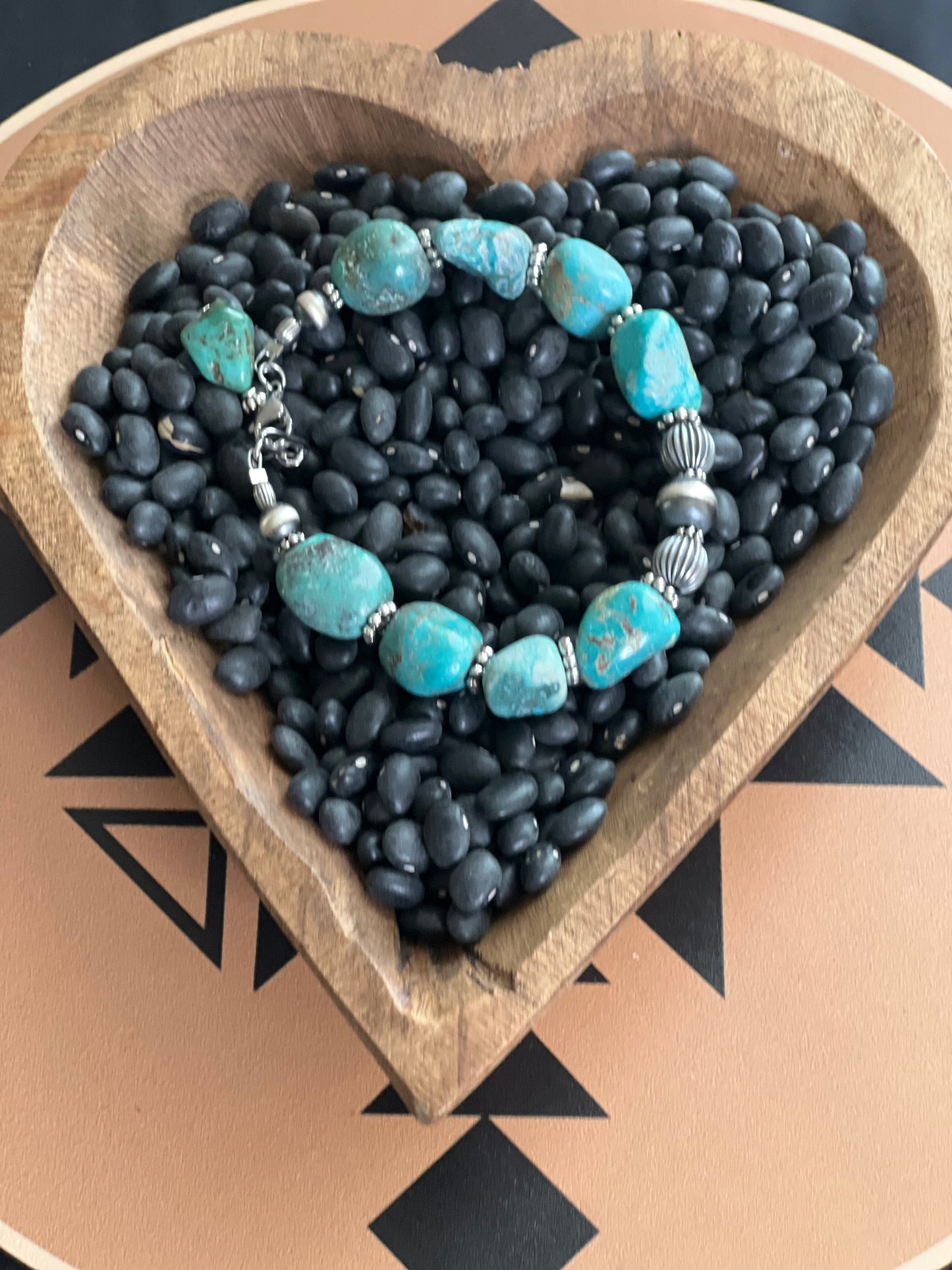 Navajo Pearl & Turquoise Bracelet