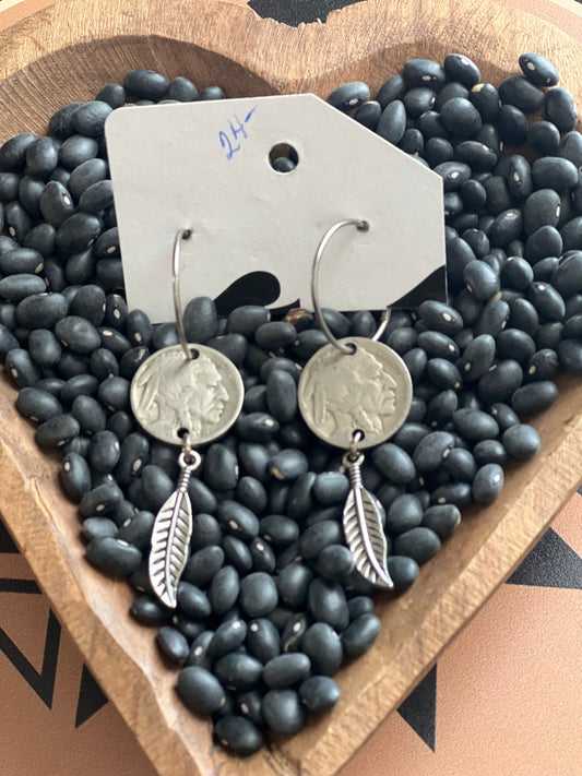 Buffalo Nickel Earrings