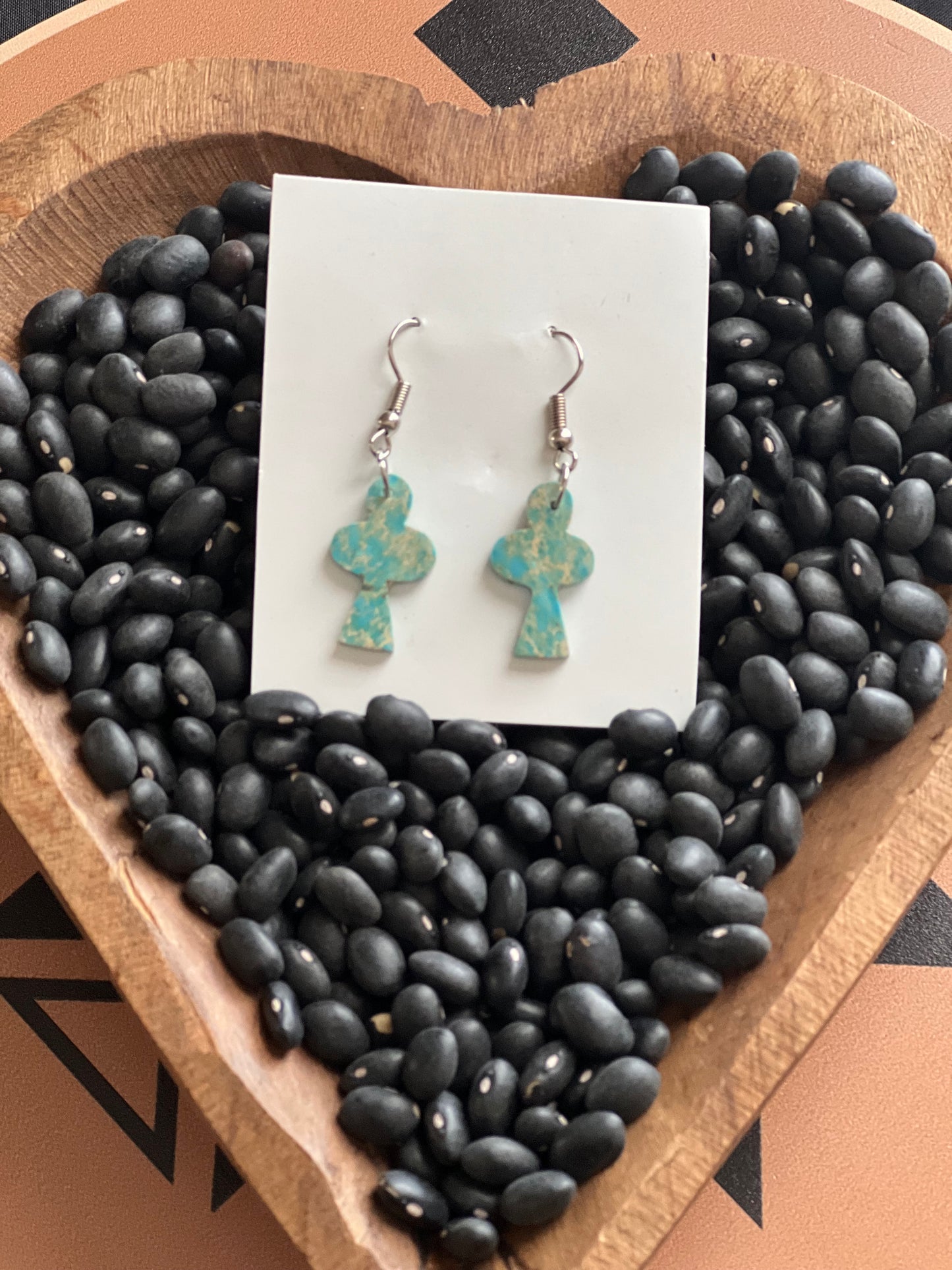 Blue Indigo Slab Earrings - Club