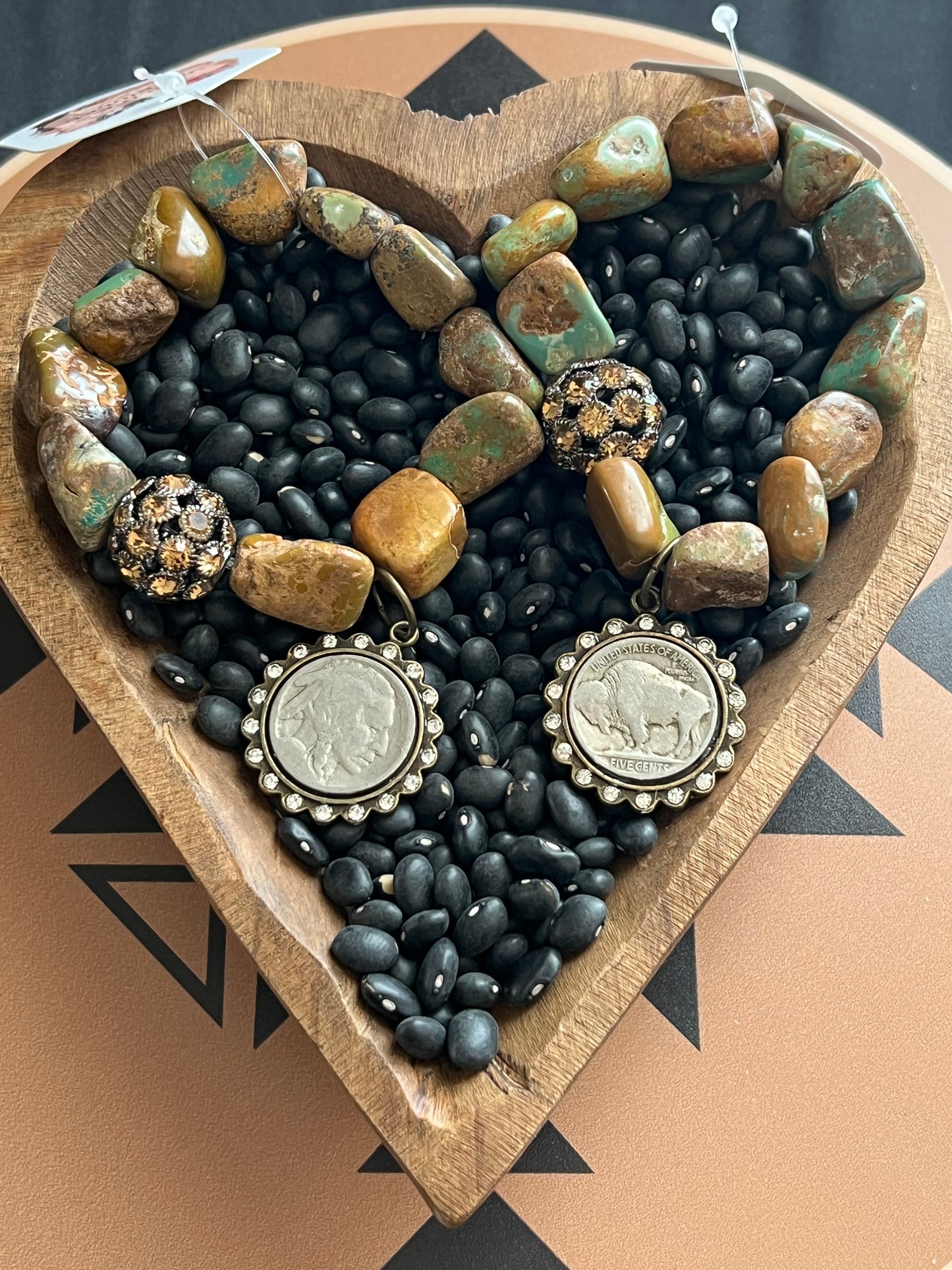 Buffalo Nickel & Turquoise Bracelet